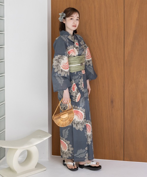 ゆかた館グレース　浴衣5点セット&浴衣用カゴバック 5色展開かごバッグ – ゆかた館グレース