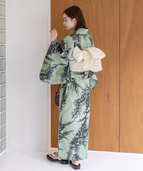 【ゆかた館グレース】こだわり浴衣５点セット (グリーン) こだわり浴衣5点セット（浴衣）｜ゆかた館グレース（ユカタカン