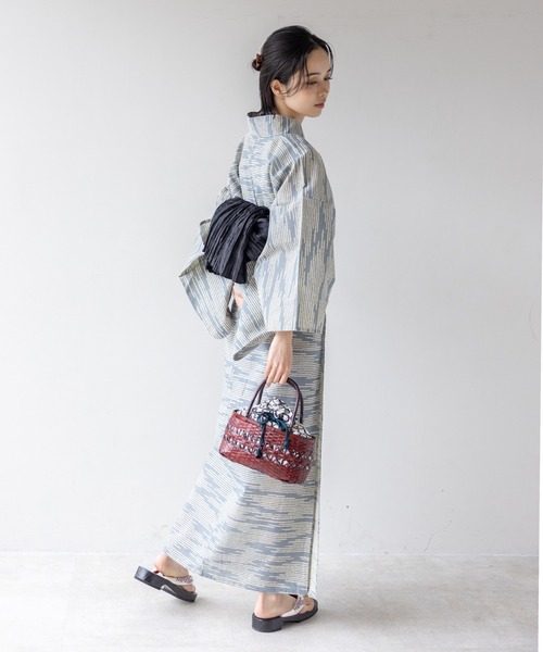 【ZOZO売切れ商品＊セール中】浴衣館グレース　こだわり浴衣5点セット　青・秋桜 セール】こだわり浴衣5点セット（浴衣）｜ゆかた館グレース