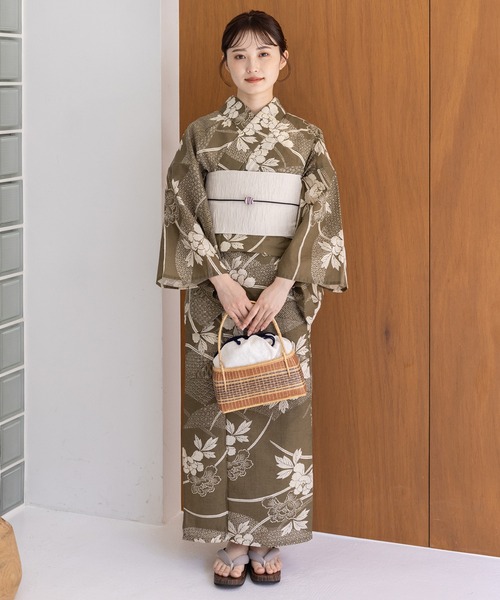 ゆかた館グレース（ユカタカングレース）の「こだわり浴衣５点セット（浴衣・レディース・グリーン系2/キナリ/スミクロ/ブルー系1/イエロー系/ブルーグレー/グレー系/ブルー系4/ブラック系/ブラウン系/グリーン系1/ネイビー系/ブルー系2/ブルー系3・MEDIUM/SMALL）」の19枚目の写真