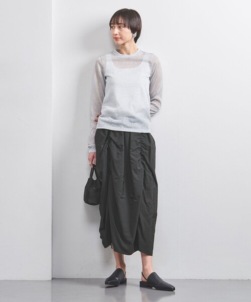 UNITED ARROWS（ユナイテッドアローズ）の「MANTECO シャーリング スカート（スカート・レディース・ブラック/ホワイト・FREE）」の5枚目の写真