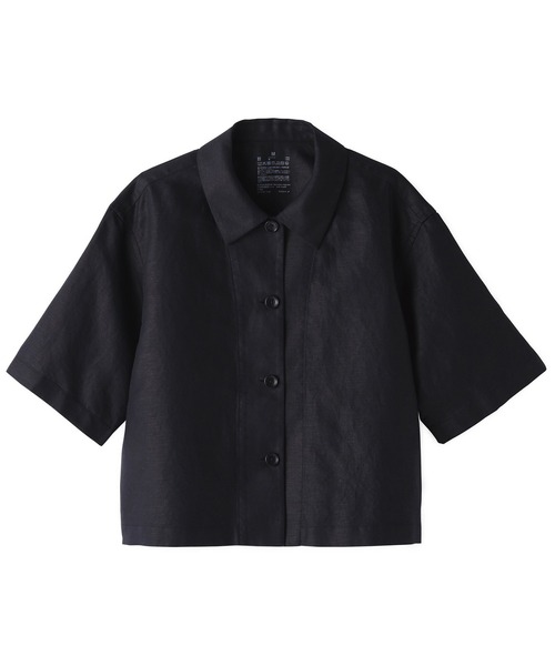 無印良品(ムジルシリョウヒン)の「婦人 ヘンプ混 ツイル 半袖シャツ(シャツ/ブラウス・レディース・アイボリー/ブラック・XL/L/M/S)」の13枚目の写真