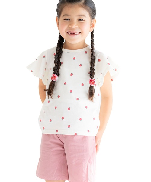 SKAPE（エスケープ）の「ｿﾃﾞﾌﾚｱﾌﾟﾁﾌﾟﾘTｼｬﾂ（Tシャツ/カットソー・キッズ・ホワイト/ピンク/グリーン/ブルー・80ｃｍ/90cm/100cm/110cm/120cm/130cm）」の7枚目の写真