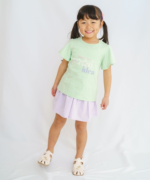 SKAPE（エスケープ）の「ｿﾃﾞﾌﾚｱﾌﾟﾁﾌﾟﾘTｼｬﾂ（Tシャツ/カットソー・キッズ・ホワイト/ピンク/グリーン/ブルー・80ｃｍ/90cm/100cm/110cm/120cm/130cm）」の10枚目の写真