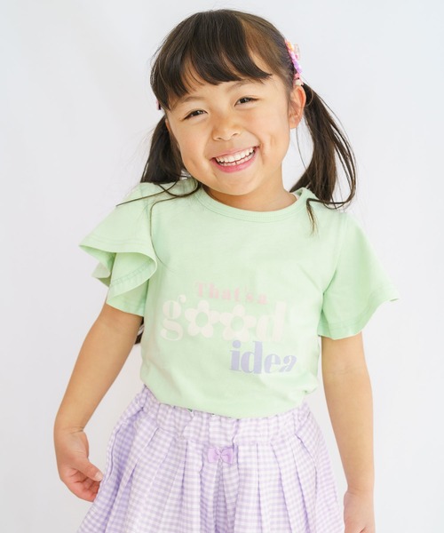 SKAPE（エスケープ）の「ｿﾃﾞﾌﾚｱﾌﾟﾁﾌﾟﾘTｼｬﾂ（Tシャツ/カットソー・キッズ・ホワイト/ピンク/グリーン/ブルー・80ｃｍ/90cm/100cm/110cm/120cm/130cm）」の13枚目の写真