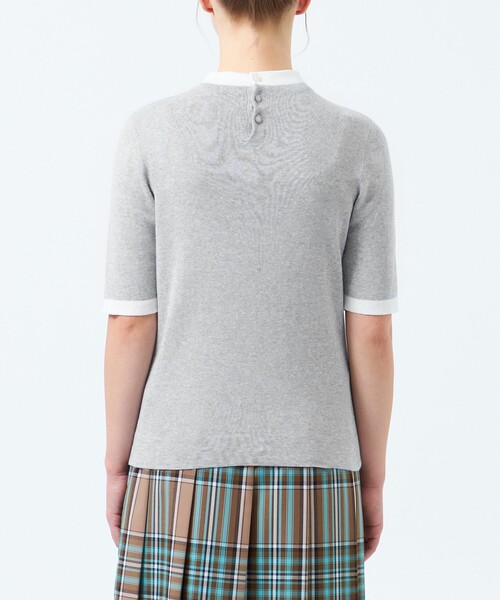 MACKINTOSH PHILOSOPHY(マッキントッシュ フィロソフィー)の「【2025年春夏モデル】Cleric Collar Knit ハーフスリーブ(Tシャツ/カットソー・レディース・グレー系その他/ブラック/ライトブルー/レッド/ダークネイビー・38)」の13枚目の写真