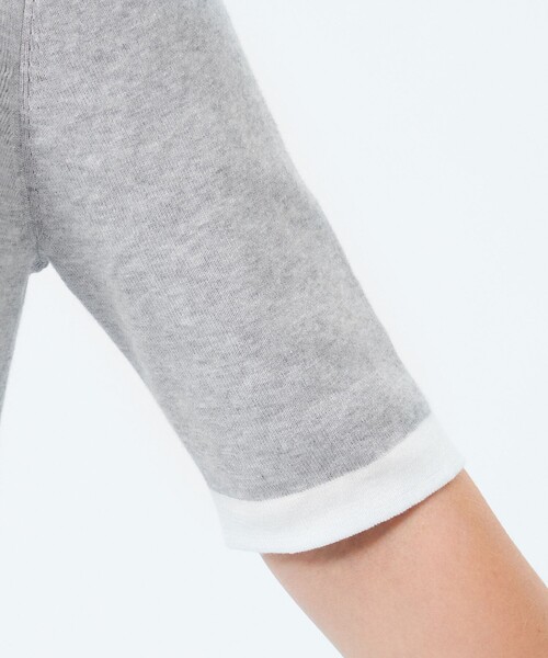 MACKINTOSH PHILOSOPHY(マッキントッシュ フィロソフィー)の「【2025年春夏モデル】Cleric Collar Knit ハーフスリーブ(Tシャツ/カットソー・レディース・グレー系その他/ブラック/ライトブルー/レッド/ダークネイビー・38)」の14枚目の写真