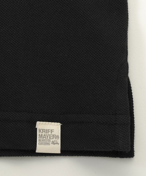 KRIFF MAYER（クリフメイヤー）の「パイピングポロ（ポロシャツ・メンズ・ネイビー/ピンク/オフホワイト/グレー/ダークグリーン/ターコイズブルー/ブラック・SMALL/MEDIUM/LARGE/X-LARGE）」の9枚目の写真