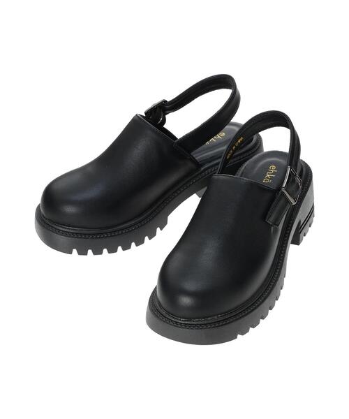 ehka sopo(エヘカソポ)の「バックストラップサボ(サンダル・レディース・ブラック/オフホワイト・L/M)」の9枚目の写真