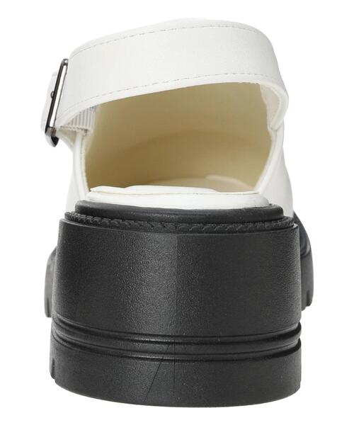 ehka sopo(エヘカソポ)の「バックストラップサボ(サンダル・レディース・ブラック/オフホワイト・L/M)」の11枚目の写真