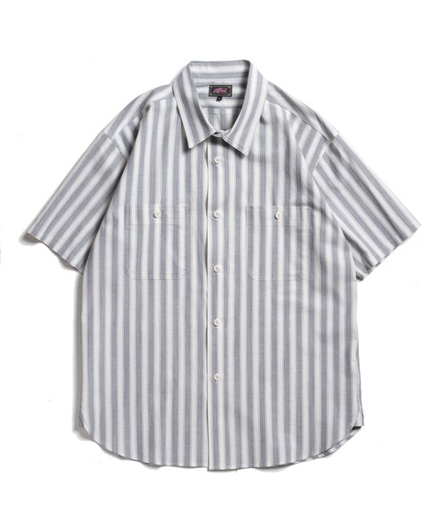 ROTAR(ローター)の「Slub Stripe Work Shirt(シャツ/ブラウス・メンズ・ホワイト×グリーン/ブラック×ホワイト/レッド系その他・MEDIUM/LARGE/X-LARGE)」の7枚目の写真