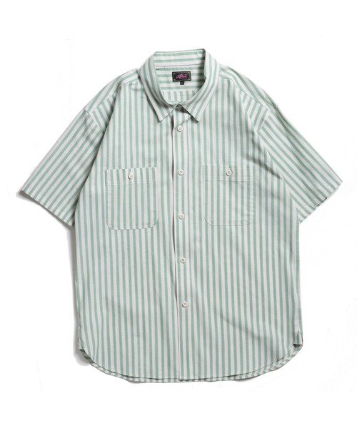 ROTAR(ローター)の「Slub Stripe Work Shirt(シャツ/ブラウス・メンズ・ホワイト×グリーン/ブラック×ホワイト/レッド系その他・MEDIUM/LARGE/X-LARGE)」の9枚目の写真