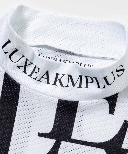 LUXEAKMPLUS(リュクスエイケイエムプラス)の「LUXEAKMPLUS(リュクスエイケイエムプラス)ゴルフ 総柄半袖 モックネックTシャツ(吸水速乾)(Tシャツ/カットソー・メンズ・ブラック/ベージュ/ホワイト・S/L/XL/XXL/M)」の20枚目の写真
