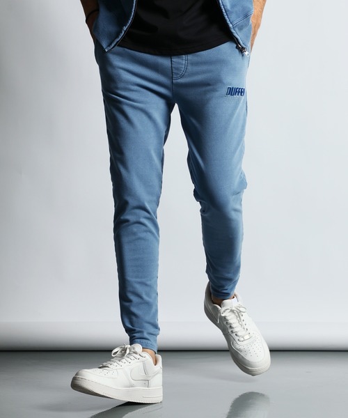 [INDIGO LABEL] SET UP SMART PANTS：インディゴポンチ素材 セットアップ スマートパンツ