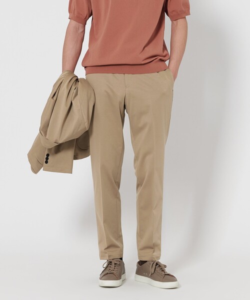 UNITED ARROWS(ユナイテッドアローズ)の「モックロディ ノープリーツ スラックス UA COZY ―ストレッチ・ウォッシャブル―(スラックス・メンズ・ベージュ/ネイビー・XL/L/M/S/XXL)」の1枚目の写真