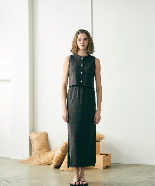 WALANCE(ワランス)の「paper knit skirt(スカート・レディース・アイボリー/ブラック/ブラウン・FREE)」の12枚目の写真