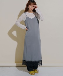 rectangle（レクタングル）の「ツイルレースキャミワンピース（ワンピース）」