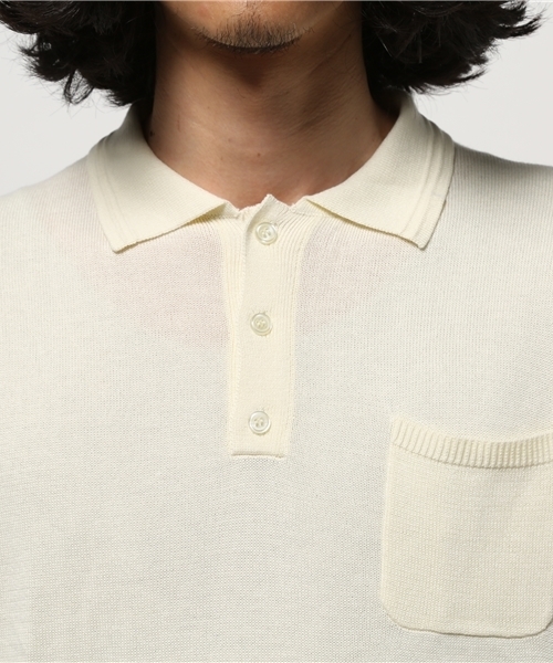 SEVENDAYS=SUNDAY（セブンデイズサンデイ）の「ＣＯＯＬＦＩＢＥＲ天竺　半袖ポロシャツ（ポロシャツ・メンズ・オフホワイト・SMALL/MEDIUM/LARGE）」の4枚目の写真