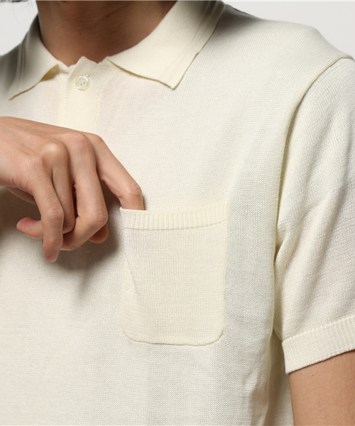 SEVENDAYS=SUNDAY（セブンデイズサンデイ）の「ＣＯＯＬＦＩＢＥＲ天竺　半袖ポロシャツ（ポロシャツ・メンズ・オフホワイト・SMALL/MEDIUM/LARGE）」の6枚目の写真
