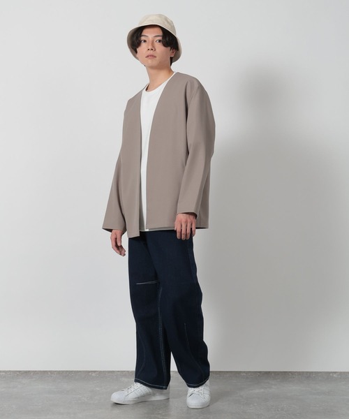 LAKOLE（ラコレ）の「【セットアップ可】リラックスシャツカーディガン / 288142（カーディガン/ボレロ・メンズ・チャコール/ネイビー/キャメル・MEDIUM/LARGE/X-LARGE）」の6枚目の写真