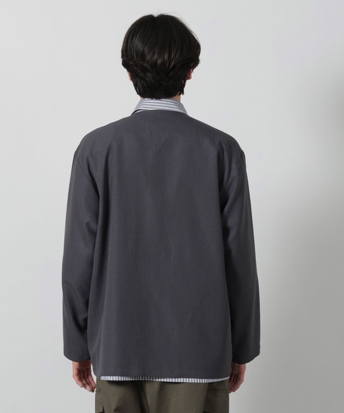 LAKOLE（ラコレ）の「【セットアップ可】リラックスシャツカーディガン / 288142（カーディガン/ボレロ・メンズ・チャコール/ネイビー/キャメル・MEDIUM/LARGE/X-LARGE）」の9枚目の写真