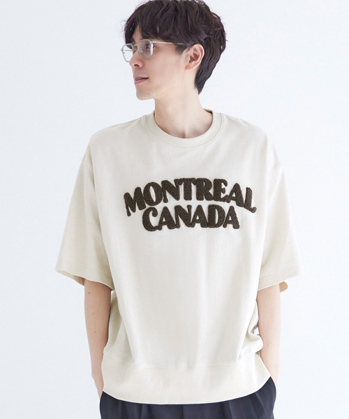 coca（coca）（コカ）の「サガラカレッジスウェットTシャツ（Tシャツ/カットソー・メンズ・アイボリー/ブルー/グリーン/ライトグレー・XL/M/L）」の2枚目の写真