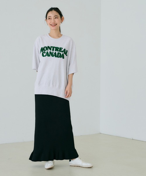 coca（coca）（コカ）の「サガラカレッジスウェットTシャツ（Tシャツ/カットソー・メンズ・アイボリー/ブルー/グリーン/ライトグレー・XL/M/L）」の9枚目の写真