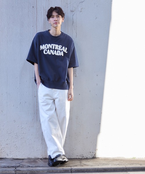 coca（coca）（コカ）の「サガラカレッジスウェットTシャツ（Tシャツ/カットソー・メンズ・アイボリー/ブルー/グリーン/ライトグレー・XL/M/L）」の13枚目の写真