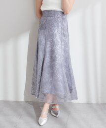 osono長さ変えれるチュール刺繍レーススカート