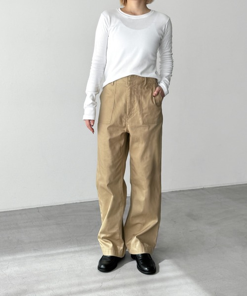 CANAL JEAN（キャナルジーン）の「ワイドベイカーパンツ（その他パンツ・レディース・ベージュ/ブラック/カーキ/ナチュラル・マルチサイズ）」の16枚目の写真