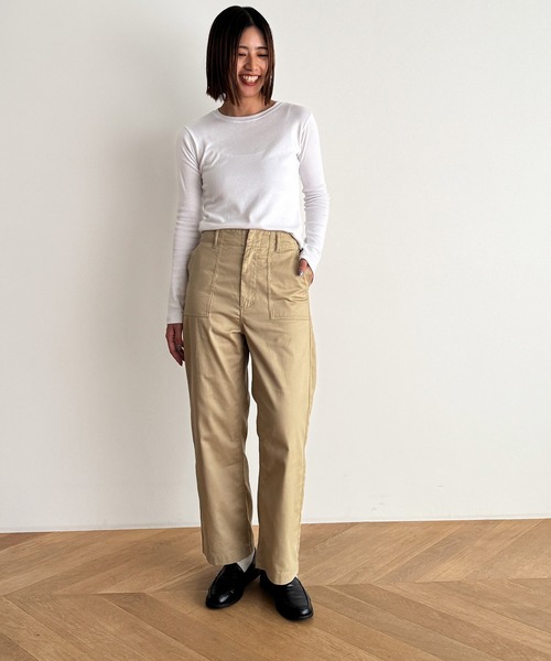 CANAL JEAN（キャナルジーン）の「ワイドベイカーパンツ（その他パンツ・レディース・ベージュ/ブラック/カーキ/ナチュラル・マルチサイズ）」の13枚目の写真