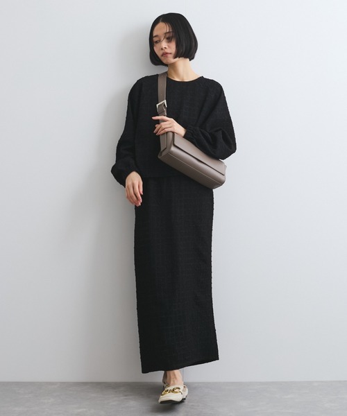 ketty(ケティ)の「フリンジジャカードナロースカート≪セットアップ対応/手洗い可能≫(スカート・レディース・ブラック/ブルー・M)」の15枚目の写真