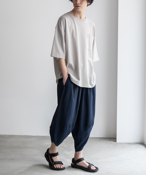 NAVY（ネイビー）の「柔らかくて着心地がよく涼しいレーヨンバルーンパンツ/サルエルパンツ/アラジンパンツ/ハーフパンツ（その他パンツ・メンズ・チャコール/ネイビー/ブラック・M/L/XL）」の15枚目の写真