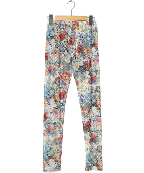 ScoLar（スカラー）の「151649：花・ヒョウ・メルヘン 3柄展開チュールレギンス（レギンス/スパッツ・レディース・オレンジ/パープル/オフホワイト・M）」の10枚目の写真