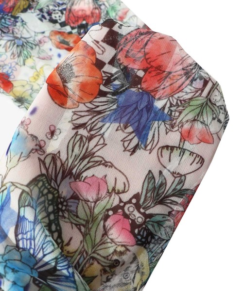 ScoLar（スカラー）の「151649：花・ヒョウ・メルヘン 3柄展開チュールレギンス（レギンス/スパッツ・レディース・オレンジ/パープル/オフホワイト・M）」の22枚目の写真