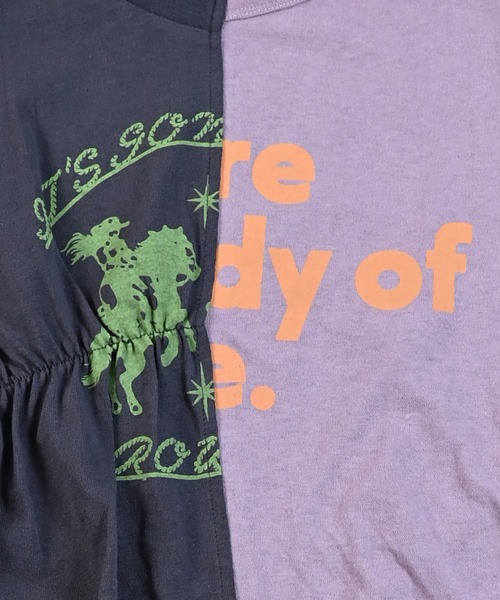 MARKEY'S(マーキーズ)の「半袖リメイクTシャツ(Tシャツ/カットソー・キッズ・ブラウン/チャコール/イエロー・90/100/110/120/130/140/150)」の20枚目の写真