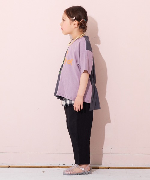 MARKEY'S(マーキーズ)の「半袖リメイクTシャツ(Tシャツ/カットソー・キッズ・ブラウン/チャコール/イエロー・90/100/110/120/130/140/150)」の9枚目の写真