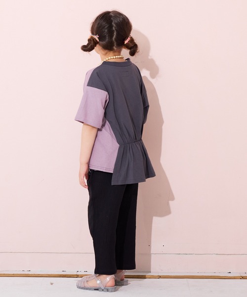 MARKEY'S(マーキーズ)の「半袖リメイクTシャツ(Tシャツ/カットソー・キッズ・ブラウン/チャコール/イエロー・90/100/110/120/130/140/150)」の10枚目の写真