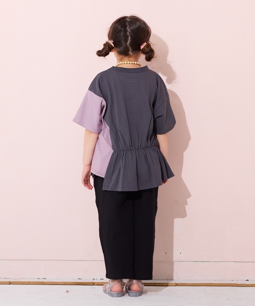 MARKEY'S(マーキーズ)の「半袖リメイクTシャツ(Tシャツ/カットソー・キッズ・ブラウン/チャコール/イエロー・90/100/110/120/130/140/150)」の11枚目の写真