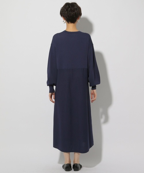 Elura（エルーラ）の「サラサラタッチニットワンピース＜低身長サイズあり＞/291206（ワンピース・レディース・ネイビー/オレンジ・FREE/FREE(S)）」の19枚目の写真