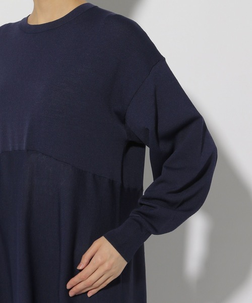 Elura（エルーラ）の「サラサラタッチニットワンピース＜低身長サイズあり＞/291206（ワンピース・レディース・ネイビー/オレンジ・FREE/FREE(S)）」の17枚目の写真