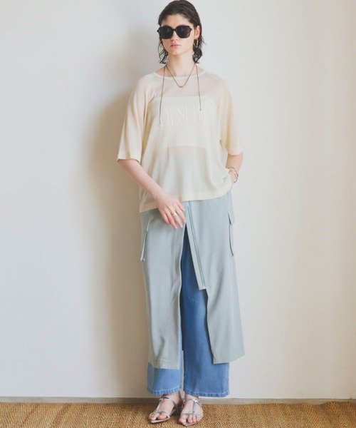 Doux archives(ドゥアルシーヴ)の「サテンカーゴタイトスカート(スカート・レディース・ミント/グレイッシュベージュ/カーキ・36/38)」の6枚目の写真