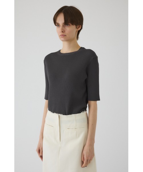 RIM.ARK(リムアーク)の「Compact knit tops コンパクトニットトップス(ニット/セーター・レディース・ホワイト/ダークグリーン/ネイビー/グレー・38/36)」の22枚目の写真