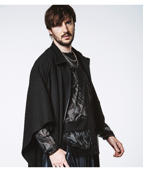 NO ID.(ノーアイディ)の「【NO ID.】Drawstring High Collar Poncho / ドローストリングス ハイ カラー ポンチョ(ポンチョ・メンズ・ブラック/グレー/ホワイト・ONE SIZE)」の18枚目の写真