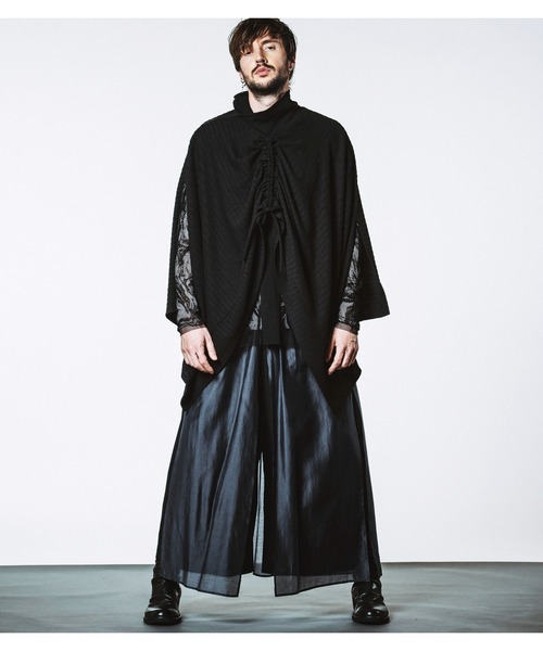 NO ID.(ノーアイディ)の「【NO ID.】Drawstring High Collar Poncho / ドローストリングス ハイ カラー ポンチョ(ポンチョ・メンズ・ブラック/グレー/ホワイト・ONE SIZE)」の21枚目の写真