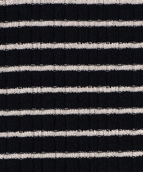 BALLSEY（ボールジィ）の「ランダムリブボーダー ショートカーディガン（カーディガン/ボレロ・レディース・ネイビー/ホワイト系その他・S）」の3枚目の写真