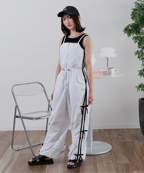 algy（アルジー）の「シャーリングパット付きタンク（タンクトップ・キッズ・オフホワイト/ブラック/ピンク・MEDIUM/SMALL/X-SMALL/XX-SMALL）」の4枚目の写真