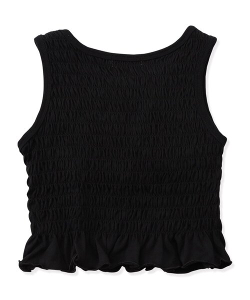 algy（アルジー）の「シャーリングパット付きタンク（タンクトップ・キッズ・オフホワイト/ブラック/ピンク・MEDIUM/SMALL/X-SMALL/XX-SMALL）」の12枚目の写真