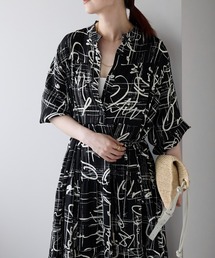 Lien Select（リエンセレクト）の「総柄ロングシャツワンピース（ワンピース）」