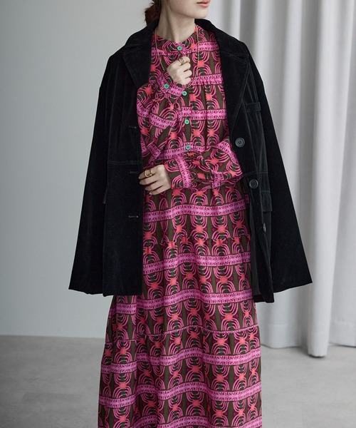 総柄ロングシャツワンピース（ワンピース）｜Lien Select（リエン